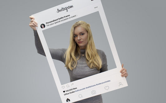 A1 A2 Personalised Selfie Frame with Instagram Design