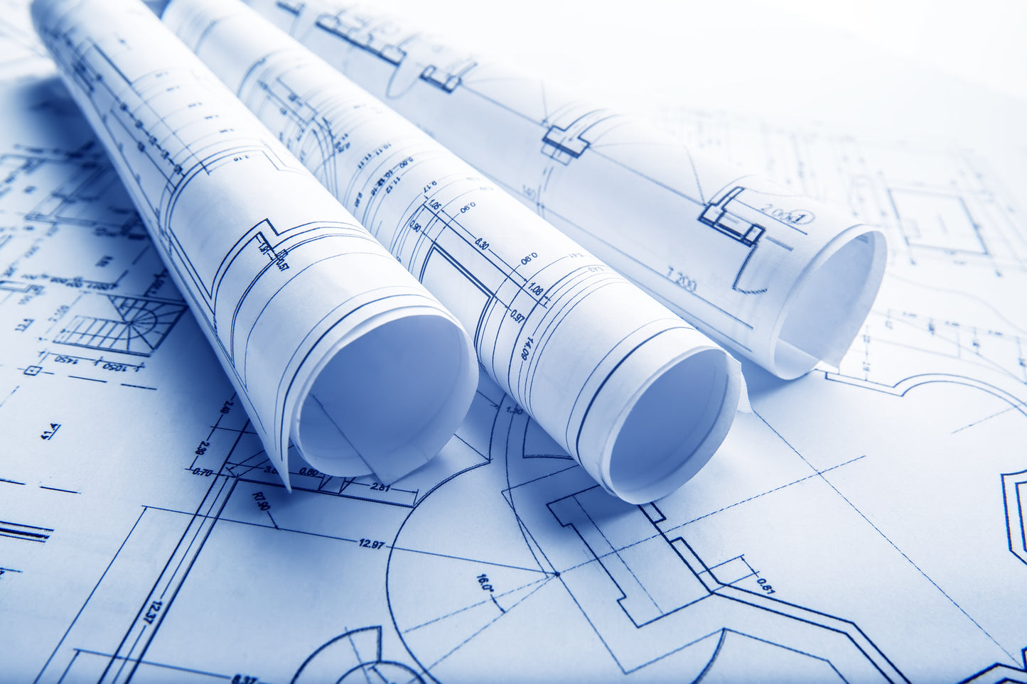 A0 A1 A2 Architect CAD drawings. and maps rolled up