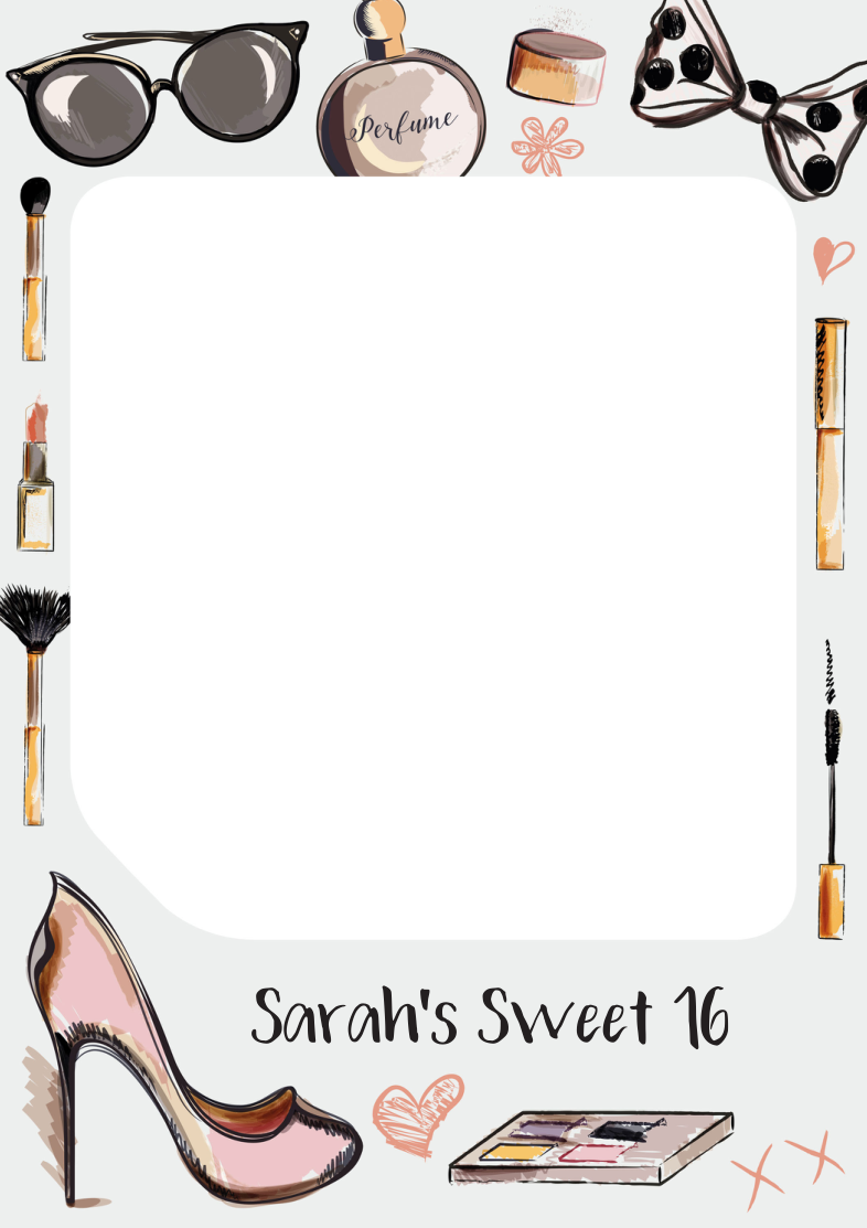 A1 A2 Personalised Selfie Frame with Party Design