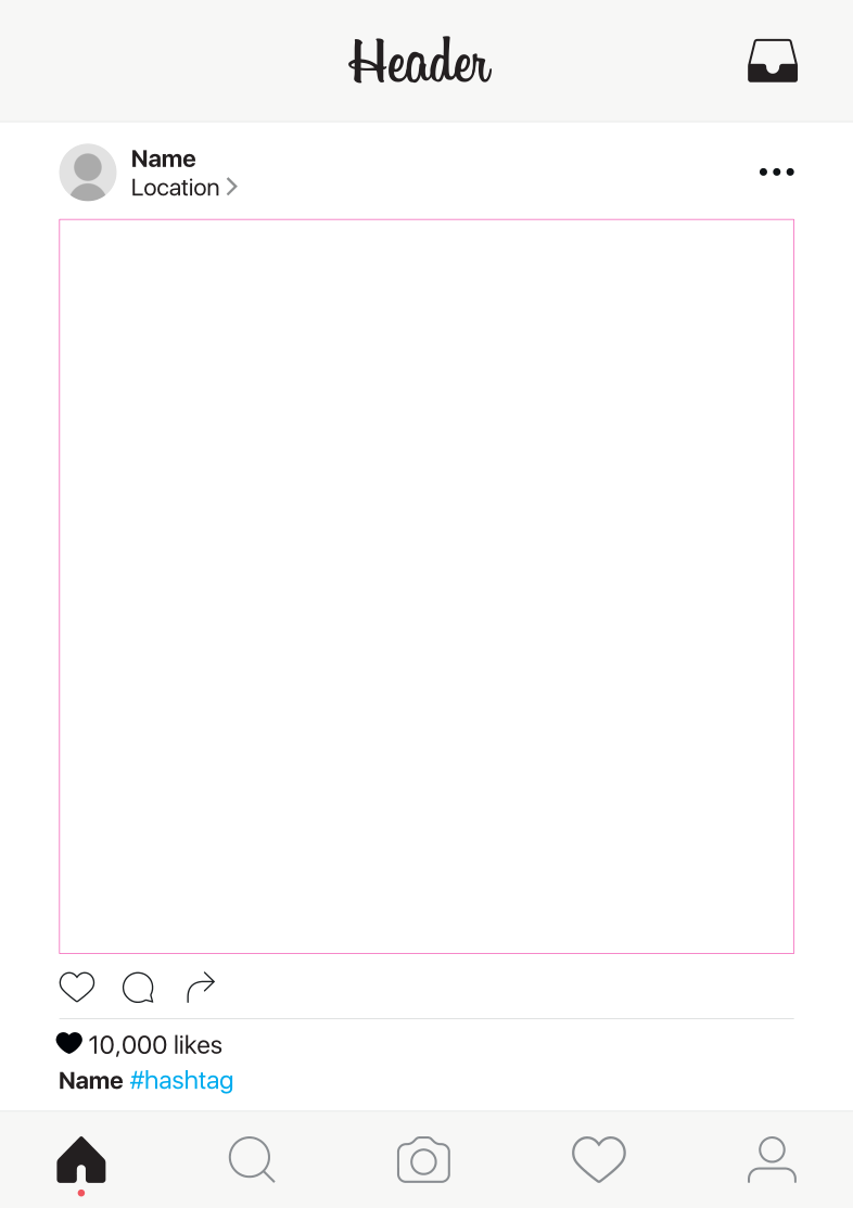 A1 A2 Personalised Selfie Frame with Social Media Design