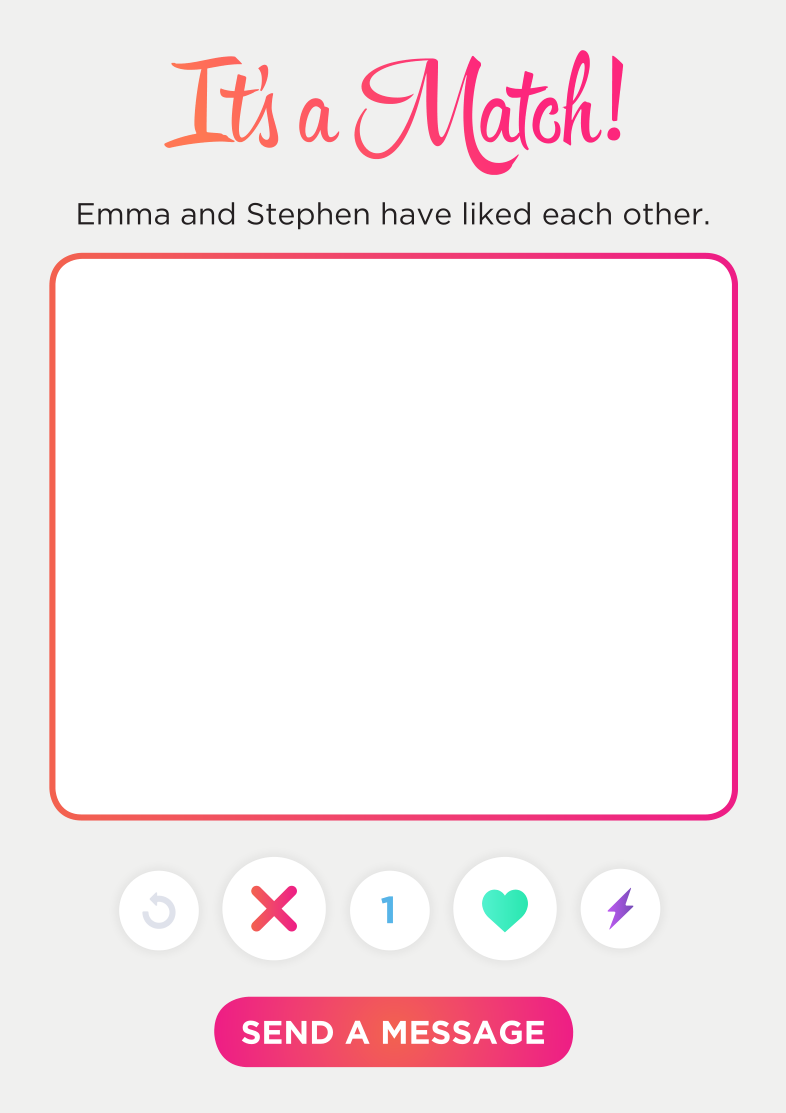 A1 A2 Personalised Selfie Frame with Tinder Design